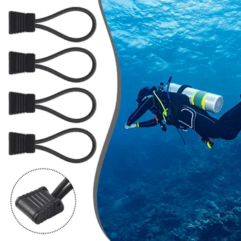 Для водных видов спорта Подводное Плавание Зажим для шланга 4шт 4x / Комплект Фиксированная веревка Фиксированные детали для галстука Банджи-канат Эластичная веревка + пластик