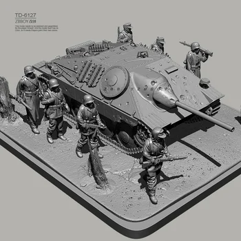 1/72 1/48 1/35 Наборы моделей солдата из смолы, бесцветная и самосборная фигурка (3D Печать) TD-6127/3D полный комплект
