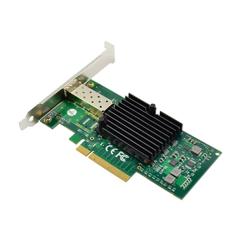 1 Шт. Серверная волоконно-оптическая сетевая карта с одним оптическим портом Сетевая карта 10G SFP + 82599EN чип PCIE X4