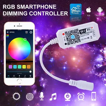 16 миллионов цветов Wifi RGB / RGBW LED контроллер управление смартфоном музыкой и режимом таймера домашний мини wifi led rgb контроллер