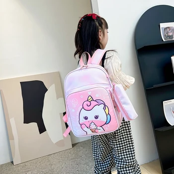 2 шт./компл. Ранцы для детского сада, сумка для книг, рюкзак с единорогом для девочек, розовые школьные сумки принцессы с пеналом, пенал для детей