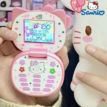 2023 K688 Kawaii Sanrioed Hello Kitty Флип-Телефон Мультфильм Милые Дети Taiml Мини-Телефон Подарки Для Детей Игрушки Для Девочек Подарки