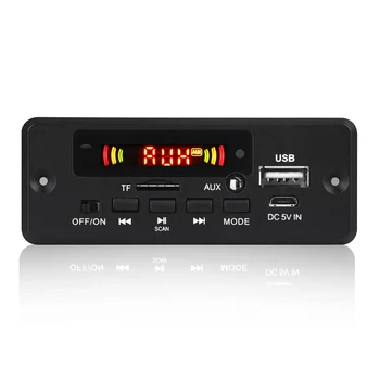 2X3 Вт Усилитель MP3 Декодер Плата 12V Bluetooth 5.0 30 Вт Автомобильный FM-радио Модуль Поддержка TF USB AUX