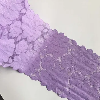 30 ярдов Фиолетовой эластичной кружевной отделки для пошива нижнего белья, нижнего белья, бюстгальтера, платья, аксессуаров для одежды, отделки своими руками