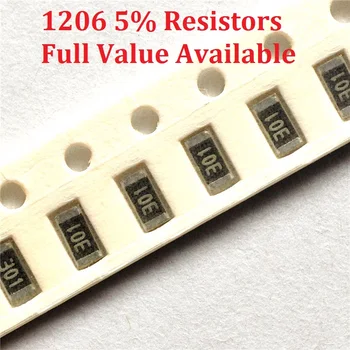 300 шт./лот SMD чип-резистор 1206 6,8 М/7,5 М/8,2 М/9,1 М/10 М/Ом Сопротивление 5% 6.8/7.5/8.2/9.1/10/ M резисторов 6M8 7M5 8M2 9M1