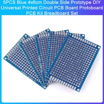 5шт Синий 4x6 см Двухсторонний прототип DIY Универсальная печатная плата PCB Protoboard PCB Kit Набор макетов