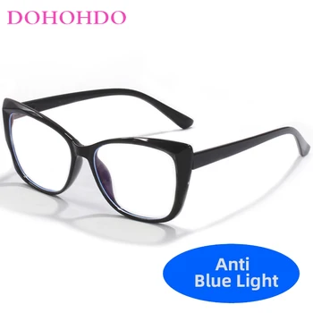DOHOHDO 2024 Модные Мужские Очки Cat Eye С Защитой От Голубых Лучей С Прозрачной Оправой Для Очков С Защитой От Радиации Компьютерные Женские Очки