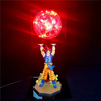 Dragon Ball Z Ultra Instinct Фигурки Сон Гоку DIY Лампа Фигурка DBZ Strength Bombs LED Коллекция декоративных игрушек для спальни