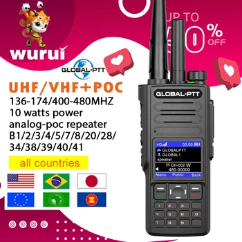 G8 УКВ global-ptt B1 B2 B4 B5 4G walkie talkie POC 10 Вт мощный двусторонний радиокоммутатор большой дальности профессиональный 5000км uhf