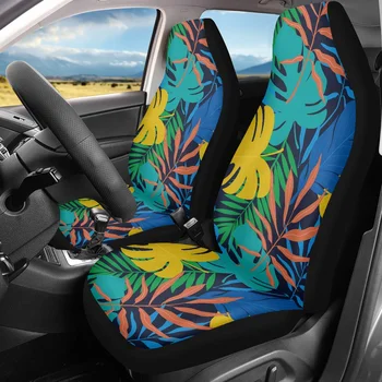 INSTANTARTS Гавайские листья с принтом Монстеры, удобная защита автомобильных сидений, нескользящая подушка для сиденья автомобиля, защита сиденья