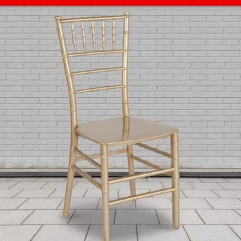 ML-R18 Factory Outlet Штабелируемый свадебный стул из пластика Tiffany Chivari из белой смолы