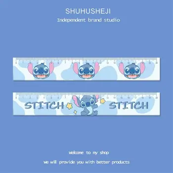 Акриловые Линейки Disney Stitch Студенческая Милая Забавная Линейка Для рисования Канцелярские принадлежности Мультфильм Вечеринка Детский Подарок