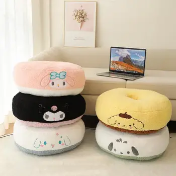 Аниме Kawaii Sanrio My Melody Kuromi Cinnamoroll Y2K Новая Мультяшная Плюшевая подушка Для сиденья, Утолщенная подкладка для ягодиц, Удобная Дышащая