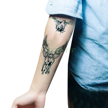 Водонепроницаемая временная татуировка Наклейка myth Pegasus tatto наклейки флэш-тату поддельные татуировки для детей, девочек, мужчин, женщин