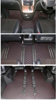 Высокое качество! Изготовленный на заказ полный комплект автомобильных ковриков для Toyota Alphard 2014-2008 с правым рулем на 7 8 мест, водонепроницаемые прочные ковры
