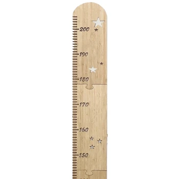 Деревянная линейка для детской комнаты в стиле пэчворк Деревянная линейка для измерения роста звезд Линейка для высоты