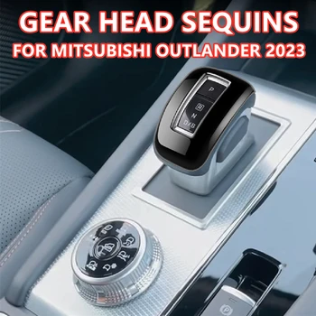 Для Mitsubishi Outlander 2022 2023 2024 ABS Ручка переключения передач из углеродного волокна, накладка на головку, наклейка для отделки салона авто