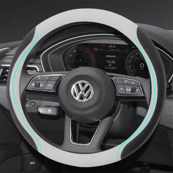 для VW T4 T5 T6 Multivan Многофункциональный Транспортер Крышка Рулевого Колеса Автомобиля Из Углеродного Волокна Искусственная Кожа Автоаксессуары