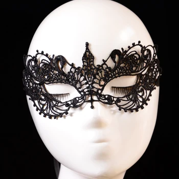 Женская черная кружевная цветочная маска для глаз для женщин и мужчин, Маскарадное карнавальное платье в стиле ретро, атмосфера костюма, аксессуар для косплея.