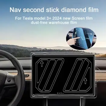 Защитная пленка из закаленного стекла для Tesla Model 3 Y 2021-2024, защита сенсорного экрана приборной панели, ЖК-дисплея HD Matte
