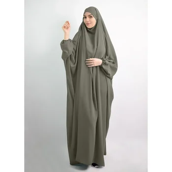 Ид С Капюшоном Мусульманские Женщины Платье-Хиджаб Молитвенная Одежда Джилбаб Абая Длинный Химар Полное Покрытие Рамадан Платье Абаи Исламская Одежда Никаб