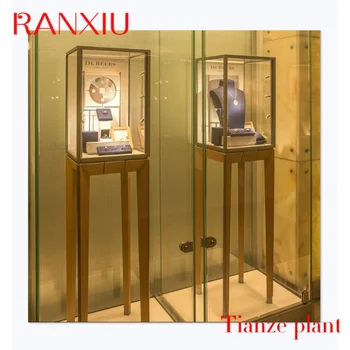 Изготовленный на заказ поставщик высококачественной мебели Guangzhou-ZX настенный шкаф-витрина для ювелирного магазина