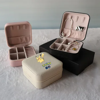 Коробка для хранения ювелирных изделий Pokemon Портативные Серьги Ожерелье Кольцо Футляр для хранения дорожных украшений Органайзер Витрина Детских подарков