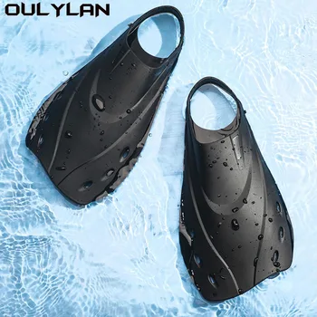 Короткие ласты Oulylan для подводного плавания, дайвинга, плавания для взрослых, мужчин, женщин, Ласты для подводного плавания с открытой пяткой, ласты для плавания