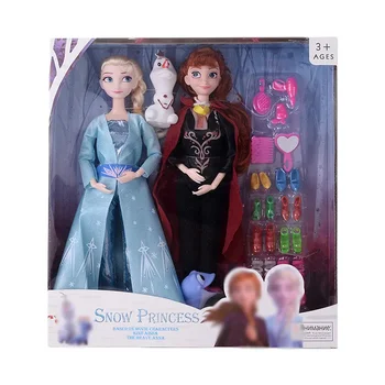 Кукла Disney Frozen Princess Kawaii аниме Фигурки Игрушки Снежная Королева Эльза Анна Аниме Фигурки Набор Игрушка в подарок