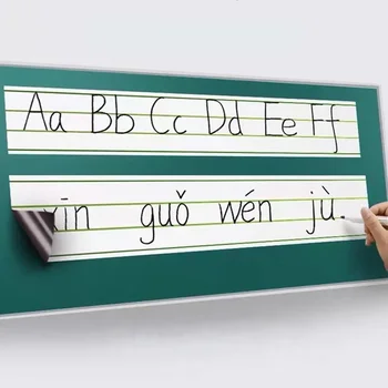 Магнитная Стираемая Перезаписываемая Доска 60x12 см, Наклейка для письма с английским Алфавитом, Учебные Пособия для обучения в классе