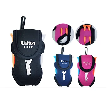 Мини Портативная сумка-держатель для мяча для гольфа SBR, мягкая эластичная поясная сумка для гольфа, водонепроницаемая, с 2 полыми мячами и 4 тройниками