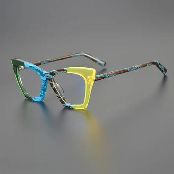 Модные многоцветные очки с квадратной оправой 