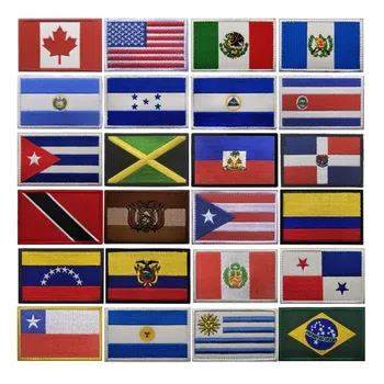 Нашивки с флагами Северной и Южной Америки Канады Чили Соединенных Штатов, Военно-тактические значки, Декоративный Рюкзак, Одежда, Багаж