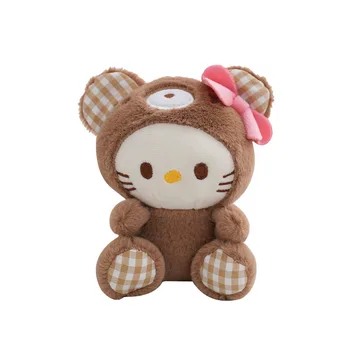 Новая плюшевая кукла Sanrio Kawaii Hello Kitty Kuromi Милый Мультяшный кулон KT Cat Подвеска для ключей от машины Украшение для рюкзака для пары Подарок