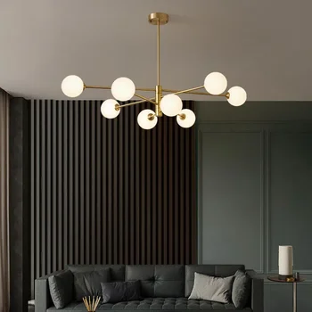 Новый стиль светильников для гостиной, люстры, современная и минималистичная творческая спальня magic bean bubble
