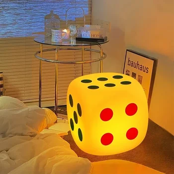 Ночник Dice, красочный настольный ночник с дистанционным управлением, прикроватная лампа, креативный стул для гостиной, торшер
