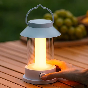 Ночной светильник для кемпинга на открытом воздухе, портативный ретро-светильник, можно подвесить для аварийной зарядки