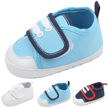 Обувь для малышей 0-18 месяцев, осенняя спортивная обувь на плоской подошве для маленьких мальчиков и девочек, нескользящие легкие повседневные мягкие ходунки для пола