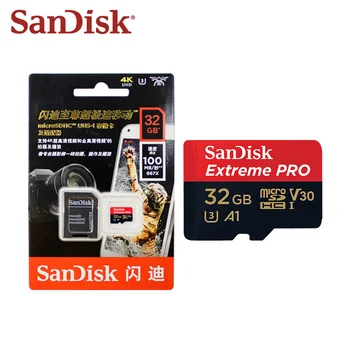 Оригинальная флеш-карта SanDisk Extreme Pro SD Card 32 ГБ 64 ГБ 128 ГБ 256 ГБ 512 ГБ 1 ТБ Micro SD Card SDXC UHS-I U3 V30 TF Card Карта памяти