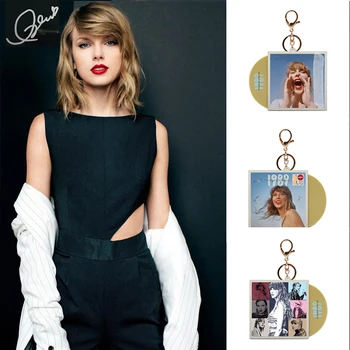 Певица Тейлор Свифт, Новый альбом 1989, брелок для компакт-дисков, Модный брелок для ключей Swift, ювелирные украшения для звезд, Подарки для поклонников