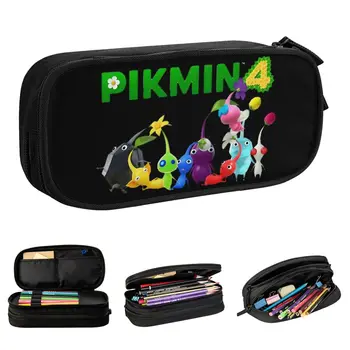Пенал Pikmin 4 Kawaii Pikmin Pen Bag для девочек и мальчиков, большие офисные подарочные пеналы для хранения карандашей