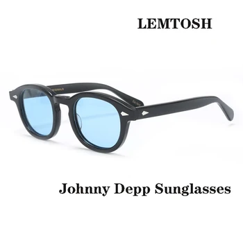 Поляризованные Солнцезащитные очки Johnny Depp LEMTOSH Мужские UV400 в ацетатной оправе в стиле ретро, Солнцезащитные Очки, Брендовая Дизайнерская обувь для мужчин