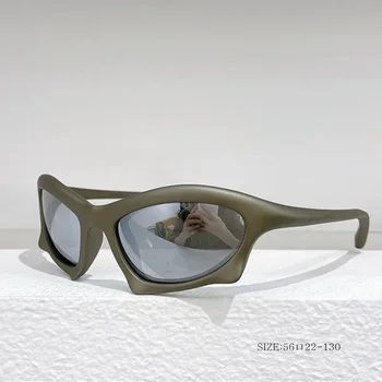 Популярные Женские Мужские солнцезащитные очки в стиле панк, Уникальные спортивные солнцезащитные очки Унисекс UV400, Зеркальные очки для очков Y2k, Gafas de sol