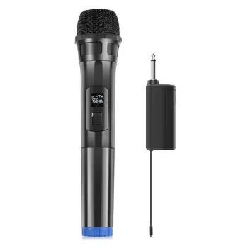 Портативный динамический микрофон с приемником, четкий, полный и многослойный звук, беспроводной