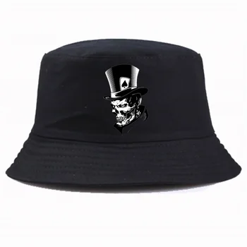 Прекрасная Джокерская шляпа-панама со скелетом и черепом, летняя повседневная брендовая унисекс шляпа рыбака