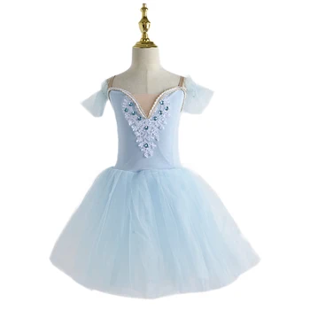 Профессиональное балетное платье для девочек, детская романтическая балетная пачка, одежда для выступлений, платье балерины, костюмы для современных танцев