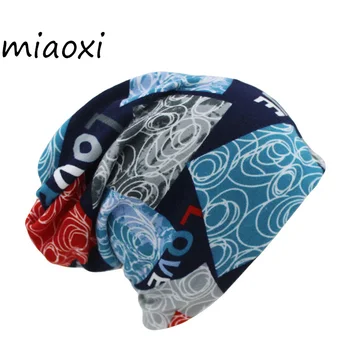 Прямая продажа модных женских винтажных вязаных женских шарфов-шапок, 2 использованных зимних теплых повседневных лоскутных женских шапочек-бини для девочек