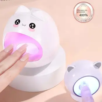 Розово-белый USB-кабель Мини-сушилки для ногтей Портативные с одним пальцем в форме яйца и кошки Сушилка для гелевого лака для ногтей Маникюрные инструменты