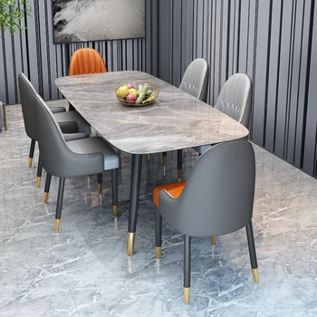 Роскошные обеденные столы в скандинавском стиле, Шиферный дизайн кухни, Обеденные столы для гостиной, Современная уличная мебель для дома Tavolo Pranzo SR50DT