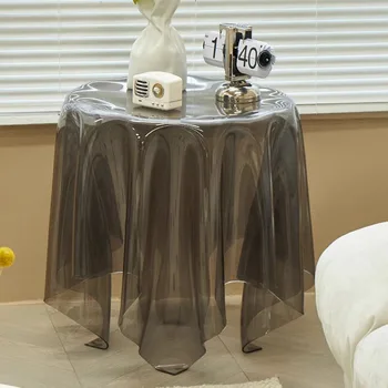 Роскошный Маленький журнальный столик Трансформер для гостиной Эстетичный Прозрачный Приставной столик Минималистичный Пластиковый Акриловый диван Мебель для дома